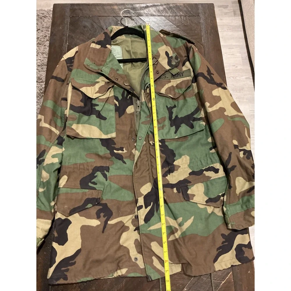 Alpha Industries US Army M-65 Field Jacket Woodland Camo Small Long M65 Military